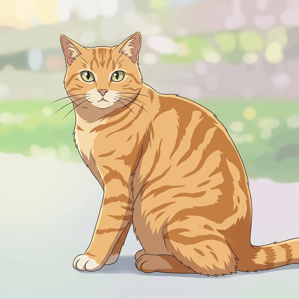 The same cat as a anime portrait