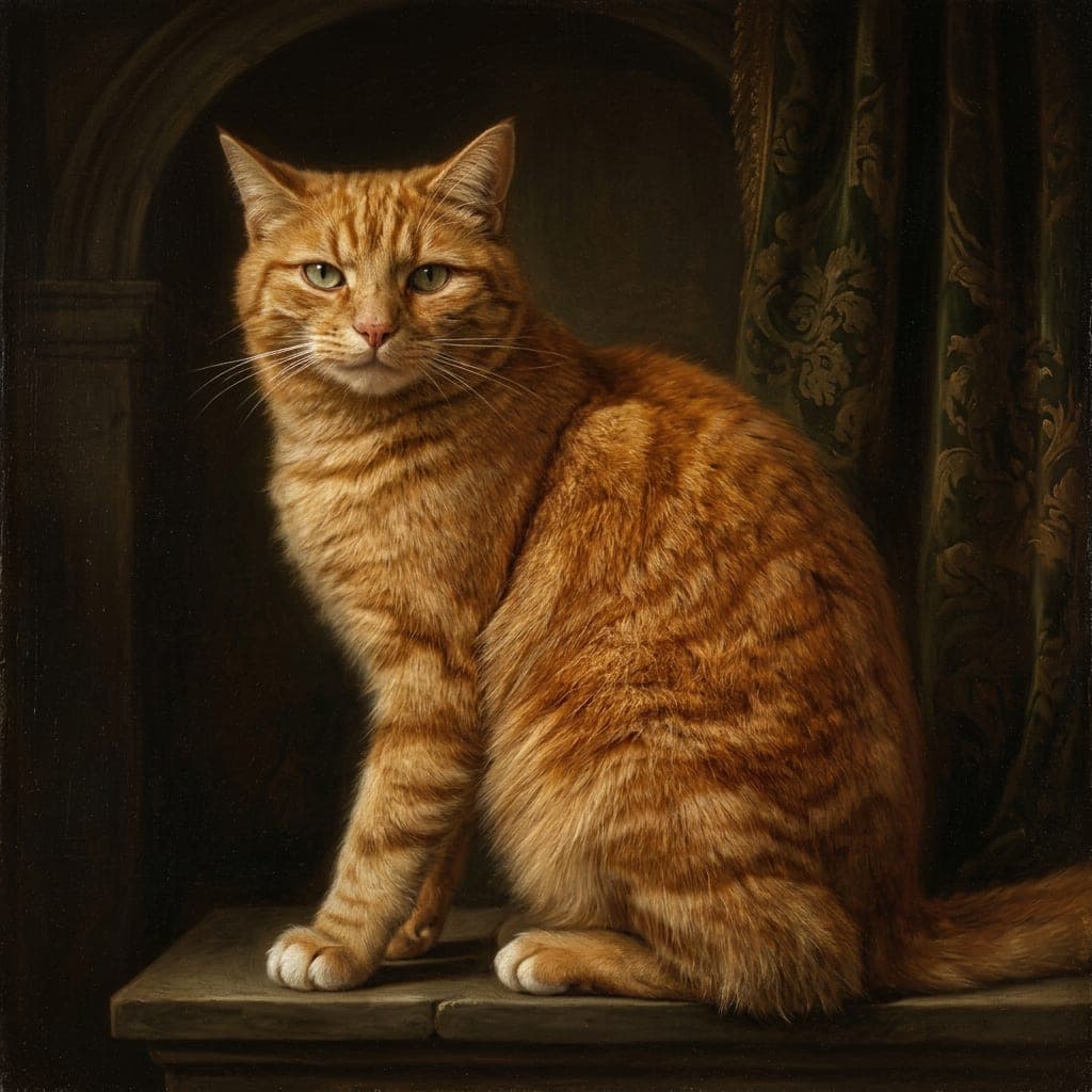 The same cat as a renaissance portrait