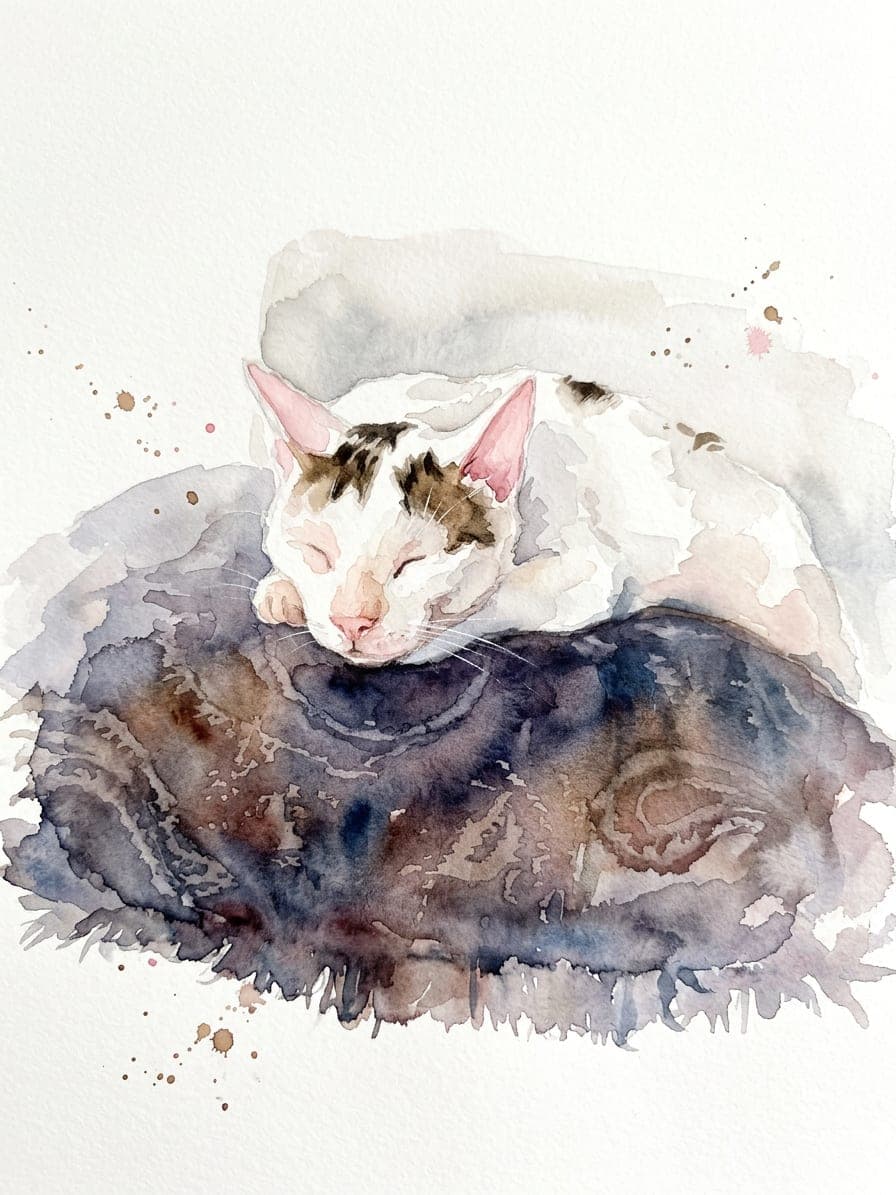 Watercolour · 40 × 50 cm · Black